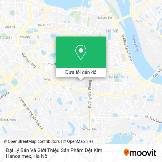 Bản đồ Đại Lý Bán Và Giới Thiệu Sản Phẩm Dệt Kim Hanosimex