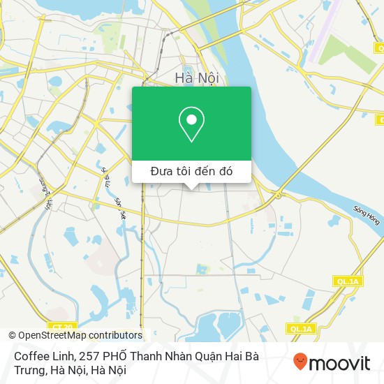 Bản đồ Coffee Linh, 257 PHỐ Thanh Nhàn Quận Hai Bà Trưng, Hà Nội