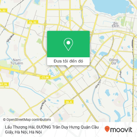 Bản đồ Lẩu Thượng Hải, ĐƯỜNG Trần Duy Hưng Quận Cầu Giấy, Hà Nội