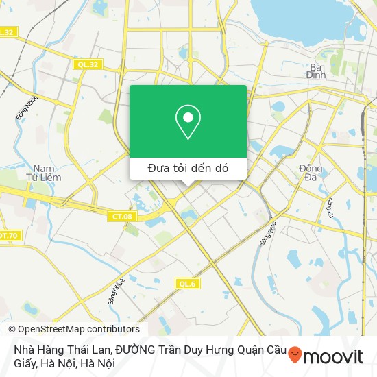 Bản đồ Nhà Hàng Thái Lan, ĐƯỜNG Trần Duy Hưng Quận Cầu Giấy, Hà Nội