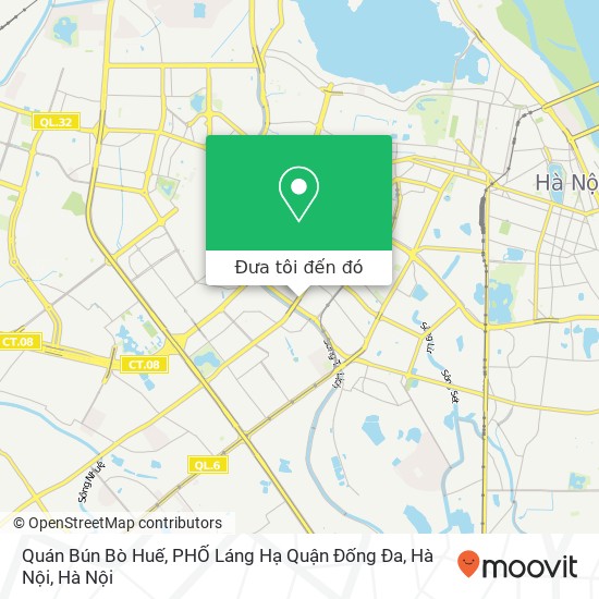 Bản đồ Quán Bún Bò Huế, PHỐ Láng Hạ Quận Đống Đa, Hà Nội