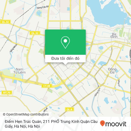 Bản đồ Điểm Hẹn Trúc Quán, 211 PHỐ Trung Kính Quận Cầu Giấy, Hà Nội