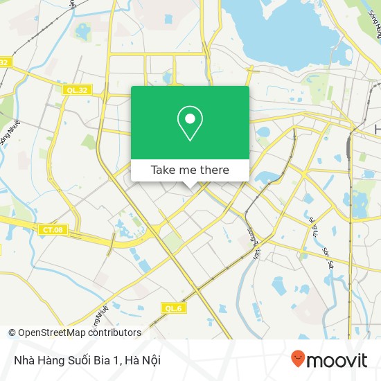 Bản đồ Nhà Hàng Suối Bia 1, ĐƯỜNG Trung Hòa Quận Cầu Giấy, Hà Nội