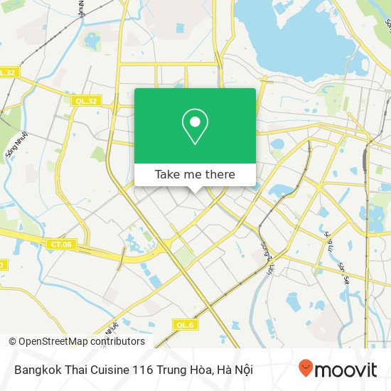 Bản đồ Bangkok Thai Cuisine 116 Trung Hòa, ĐƯỜNG Trung Hòa Quận Cầu Giấy, Hà Nội