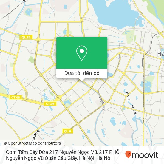 Bản đồ Cơm Tấm Cây Dừa 217 Nguyễn Ngọc Vũ, 217 PHỐ Nguyễn Ngọc Vũ Quận Cầu Giấy, Hà Nội