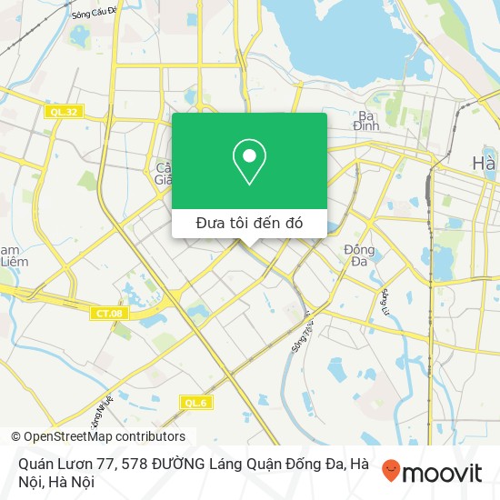 Bản đồ Quán Lươn 77, 578 ĐƯỜNG Láng Quận Đống Đa, Hà Nội