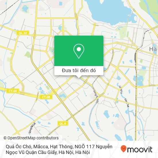 Bản đồ Quả Óc Chó, Mắcca, Hạt Thông, NGÕ 117 Nguyễn Ngọc Vũ Quận Cầu Giấy, Hà Nội
