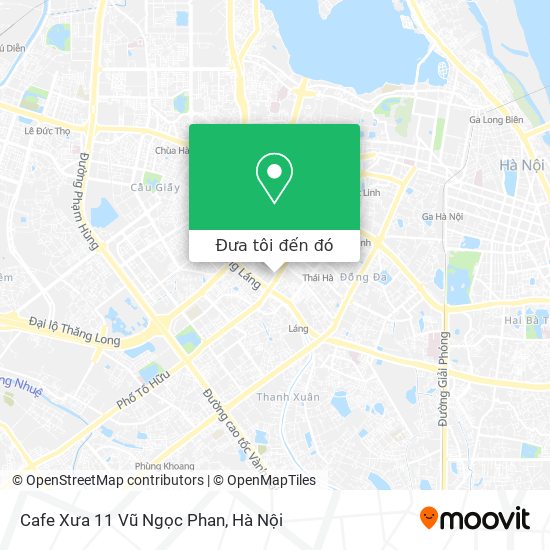Bản đồ Cafe Xưa 11 Vũ Ngọc Phan