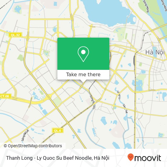 Bản đồ Thanh Long - Ly Quoc Su Beef Noodle, PHỐ Láng Hạ Quận Đống Đa, Hà Nội