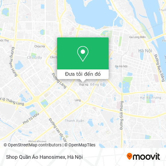 Bản đồ Shop Quần Áo Hanosimex