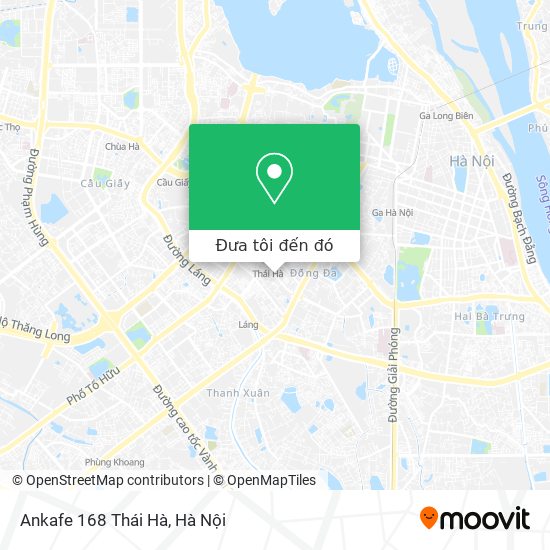 Bản đồ Ankafe 168 Thái Hà