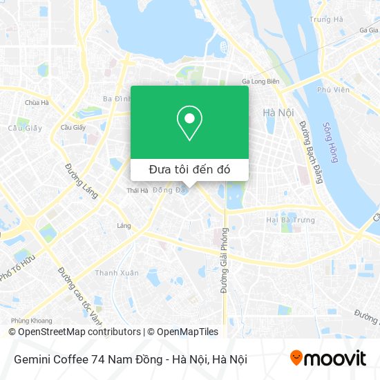 Bản đồ Gemini Coffee 74 Nam Đồng - Hà Nội