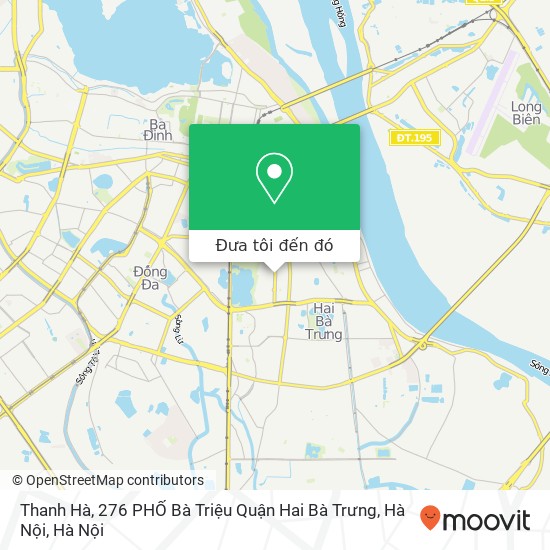 Bản đồ Thanh Hà, 276 PHỐ Bà Triệu Quận Hai Bà Trưng, Hà Nội