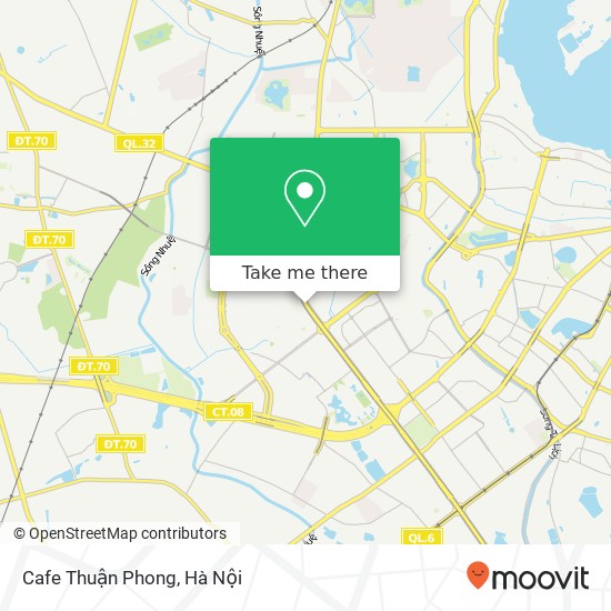 Bản đồ Cafe Thuận Phong, ĐƯỜNG Phạm Hùng Huyện Từ Liêm, Hà Nội