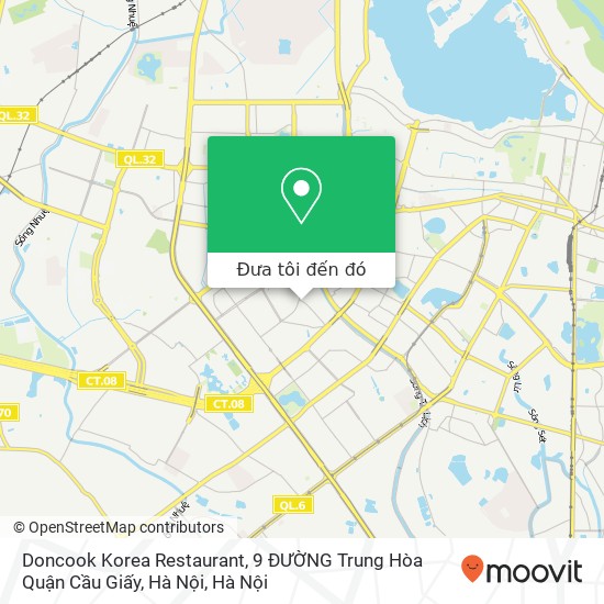 Bản đồ Doncook Korea Restaurant, 9 ĐƯỜNG Trung Hòa Quận Cầu Giấy, Hà Nội
