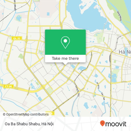 Bản đồ Oa Ba Shabu Shabu, PHỐ Huỳnh Thúc Kháng Quận Đống Đa, Hà Nội