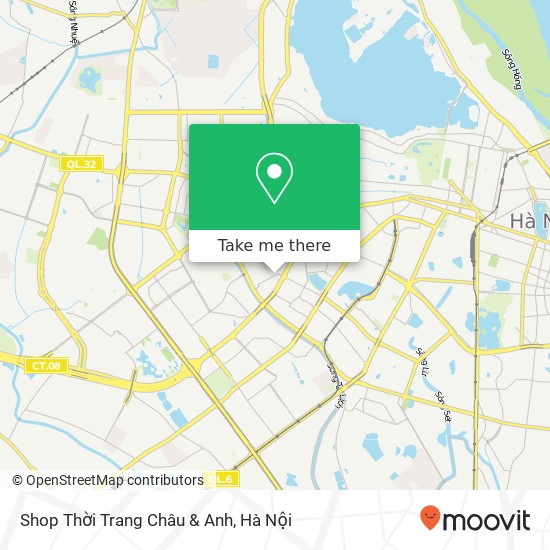 Bản đồ Shop Thời Trang Châu & Anh, PHỐ Pháo Đài Láng Quận Đống Đa, Hà Nội