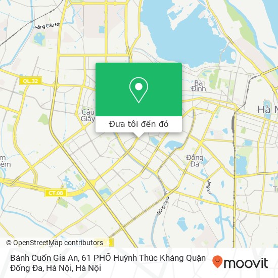 Bản đồ Bánh Cuốn Gia An, 61 PHỐ Huỳnh Thúc Kháng Quận Đống Đa, Hà Nội