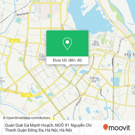 Bản đồ Quán Quê Gà Mạnh Hoạch, NGÕ 91 Nguyễn Chí Thanh Quận Đống Đa, Hà Nội