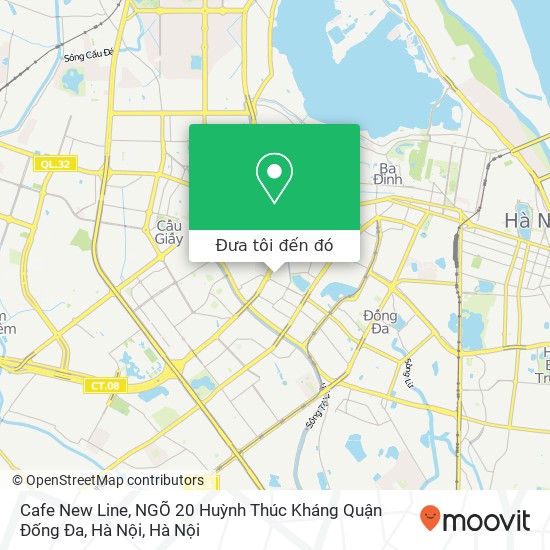 Bản đồ Cafe New Line, NGÕ 20 Huỳnh Thúc Kháng Quận Đống Đa, Hà Nội