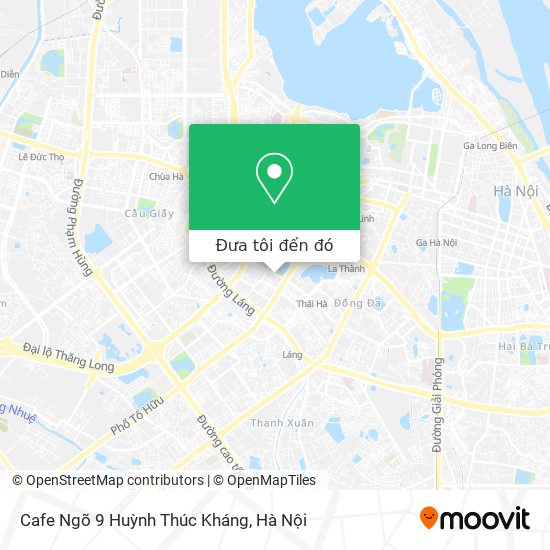 Bản đồ Cafe Ngõ 9 Huỳnh Thúc Kháng