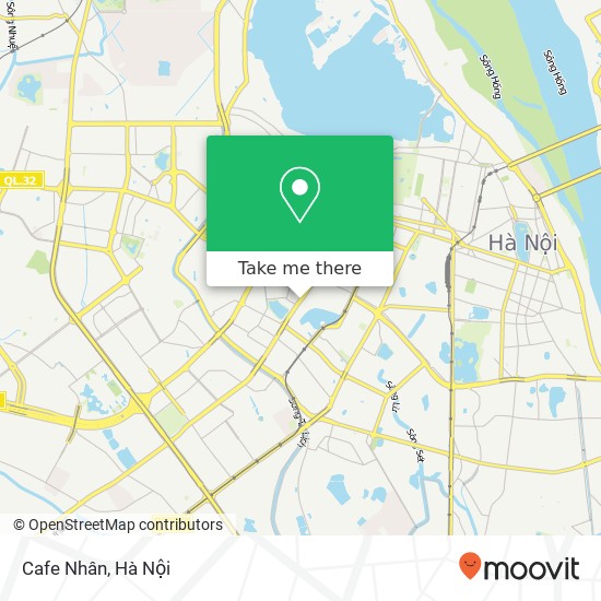 Bản đồ Cafe Nhân, PHỐ Láng Hạ Quận Ba Đình, Hà Nội