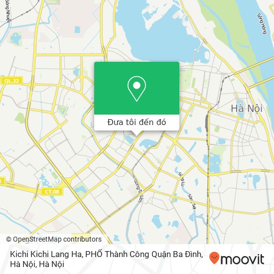 Bản đồ Kichi Kichi Lang Ha, PHỐ Thành Công Quận Ba Đình, Hà Nội