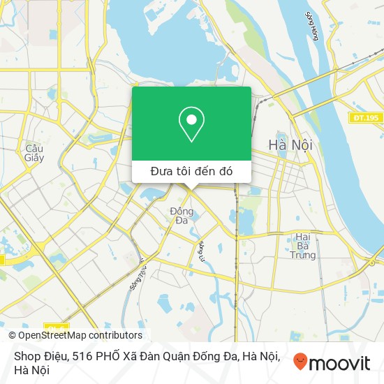 Bản đồ Shop Điệu, 516 PHỐ Xã Đàn Quận Đống Đa, Hà Nội