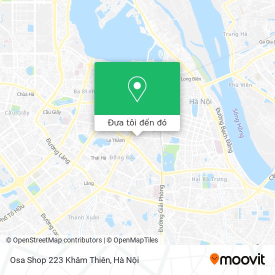 Bản đồ Osa Shop 223 Khâm Thiên