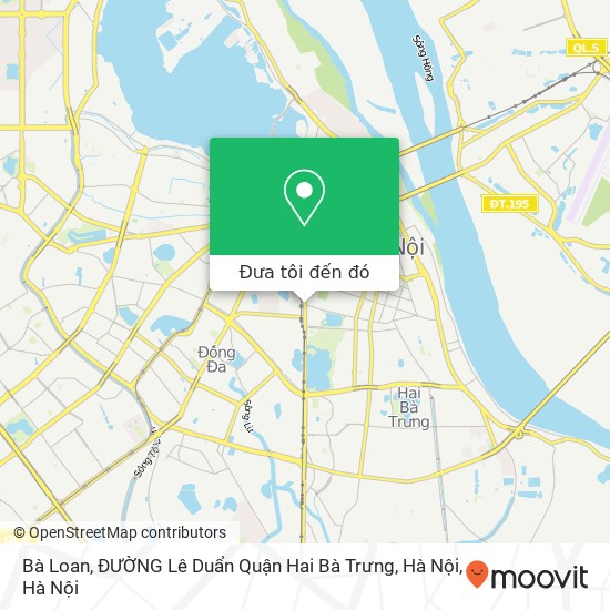 Bản đồ Bà Loan, ĐƯỜNG Lê Duẩn Quận Hai Bà Trưng, Hà Nội