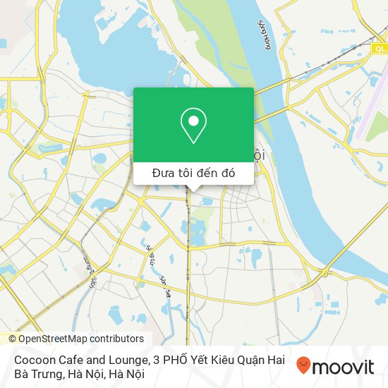 Bản đồ Cocoon Cafe and Lounge, 3 PHỐ Yết Kiêu Quận Hai Bà Trưng, Hà Nội