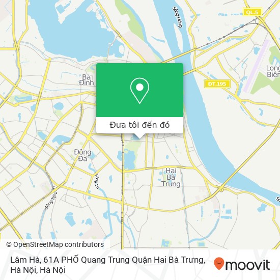 Bản đồ Lâm Hà, 61A PHỐ Quang Trung Quận Hai Bà Trưng, Hà Nội