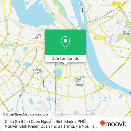 Bản đồ Chân Gà Bánh Cuốn Nguyễn Bỉnh Khiêm, PHỐ Nguyễn Bỉnh Khiêm Quận Hai Bà Trưng, Hà Nội