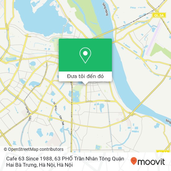 Bản đồ Cafe 63 Since 1988, 63 PHỐ Trần Nhân Tông Quận Hai Bà Trưng, Hà Nội