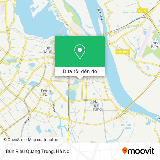 Bản đồ Bún Riêu Quang Trung
