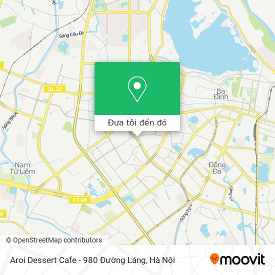 Bản đồ Aroi Dessert Cafe - 980 Đường Láng