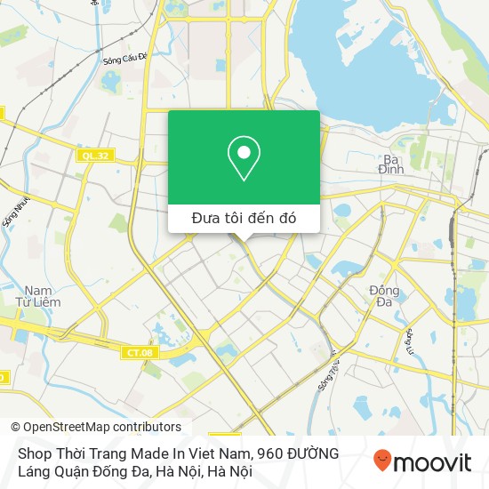 Bản đồ Shop Thời Trang Made In Viet Nam, 960 ĐƯỜNG Láng Quận Đống Đa, Hà Nội