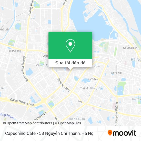 Bản đồ Capuchino Cafe - 58 Nguyễn Chí Thanh