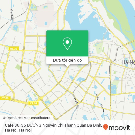 Bản đồ Cafe 36, 36 ĐƯỜNG Nguyễn Chí Thanh Quận Ba Đình, Hà Nội