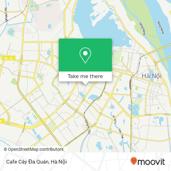 Bản đồ Cafe Cây Đa Quán, ĐƯỜNG La Thành Quận Ba Đình, Hà Nội