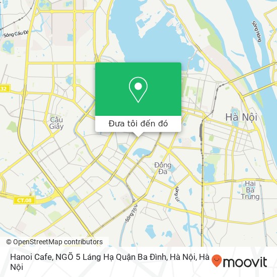 Bản đồ Hanoi Cafe, NGÕ 5 Láng Hạ Quận Ba Đình, Hà Nội