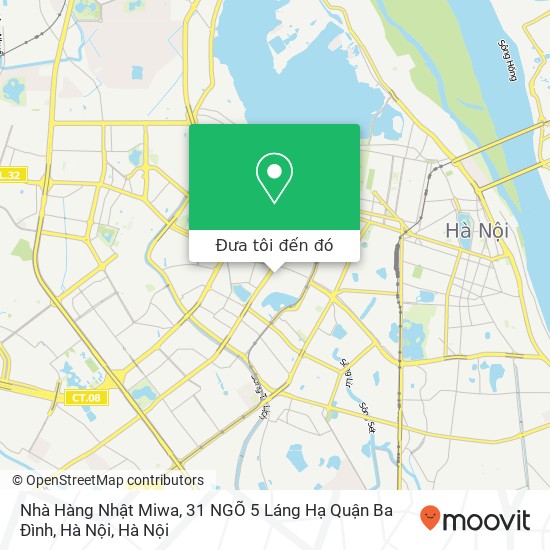 Bản đồ Nhà Hàng Nhật Miwa, 31 NGÕ 5 Láng Hạ Quận Ba Đình, Hà Nội