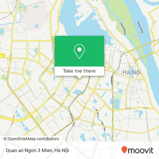 Bản đồ Quan an Ngon 3 Mien, PHỐ Giảng Võ Quận Đống Đa, Hà Nội