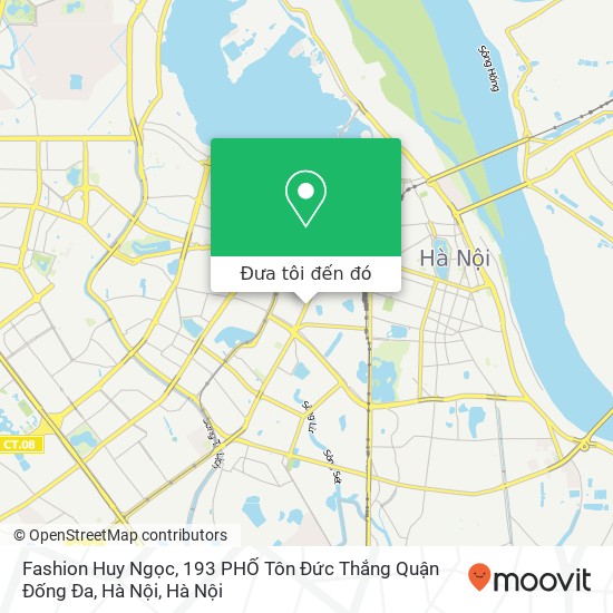Bản đồ Fashion Huy Ngọc, 193 PHỐ Tôn Đức Thắng Quận Đống Đa, Hà Nội