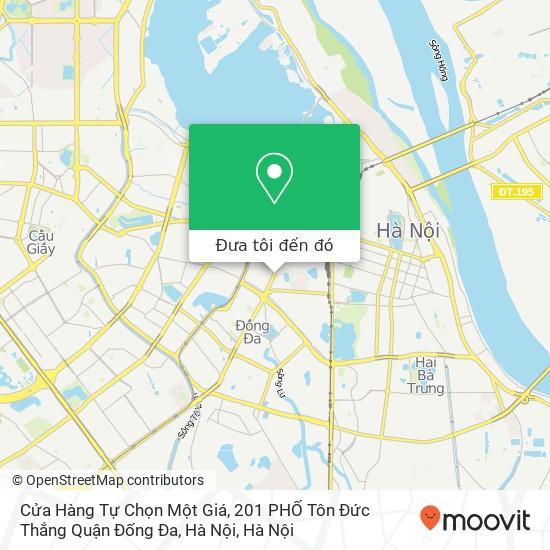 Bản đồ Cửa Hàng Tự Chọn Một Giá, 201 PHỐ Tôn Đức Thắng Quận Đống Đa, Hà Nội