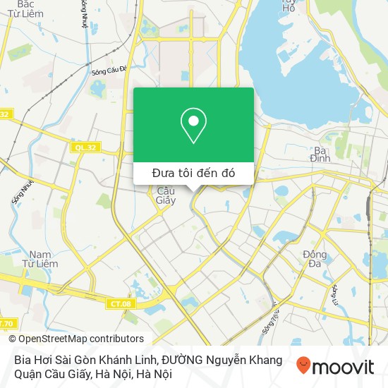 Bản đồ Bia Hơi Sài Gòn Khánh Linh, ĐƯỜNG Nguyễn Khang Quận Cầu Giấy, Hà Nội