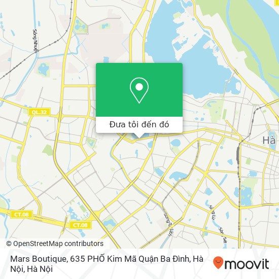 Bản đồ Mars Boutique, 635 PHỐ Kim Mã Quận Ba Đình, Hà Nội