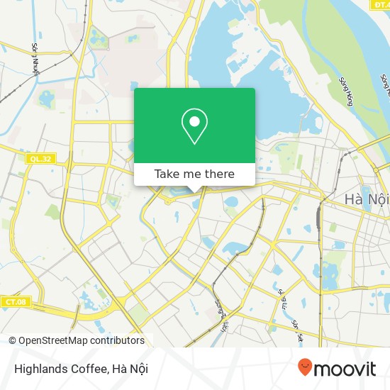Bản đồ Highlands Coffee, 523 PHỐ Kim Mã Quận Ba Đình, Hà Nội