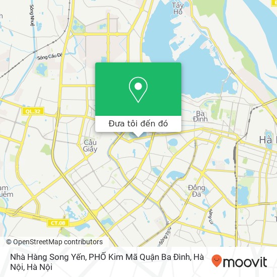 Bản đồ Nhà Hàng Song Yến, PHỐ Kim Mã Quận Ba Đình, Hà Nội