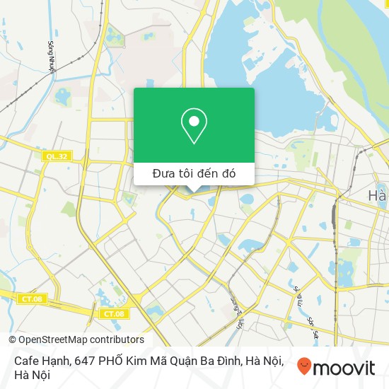 Bản đồ Cafe Hạnh, 647 PHỐ Kim Mã Quận Ba Đình, Hà Nội